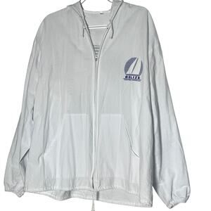 Beliz Central America Long Sleeve Hoodie XXL White/Blue Drawstring Waist Pockets